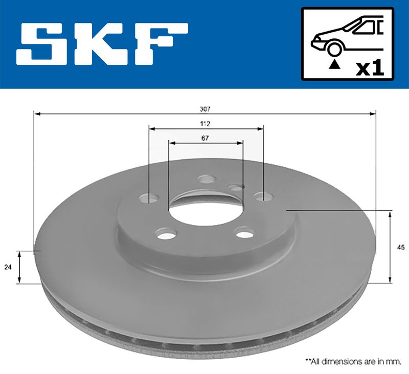SKF VKBD80304V1 Гальмівний диск