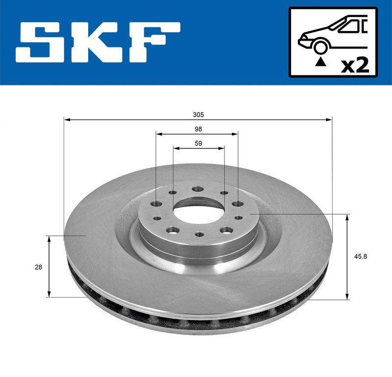 SKF VKBD80317V2 Гальмівний диск