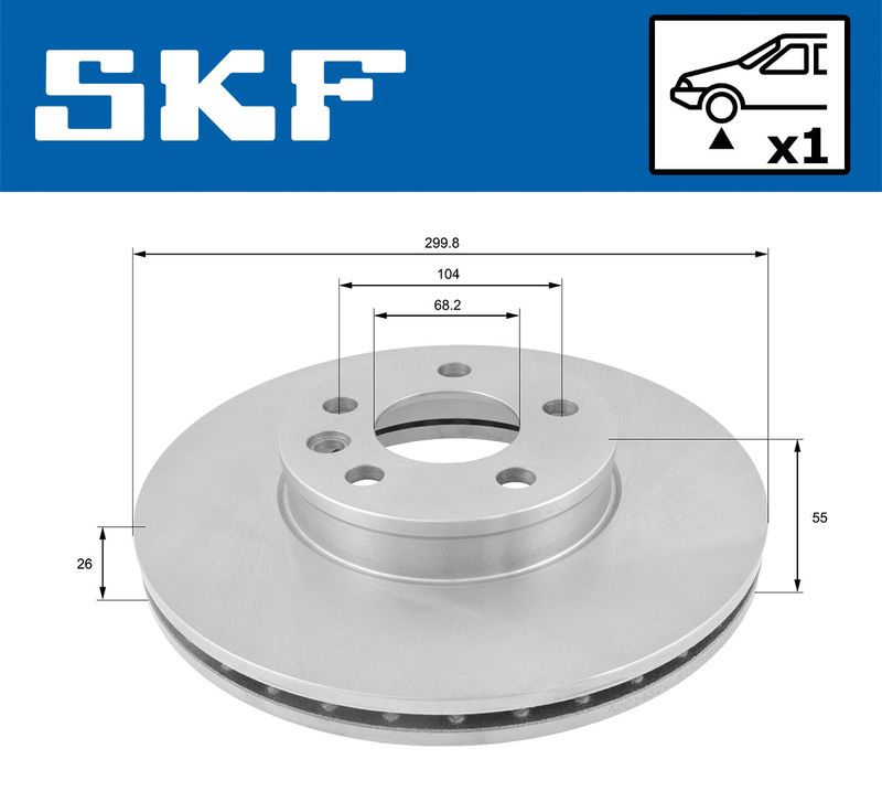 SKF VKBD80322V1 Гальмівний диск