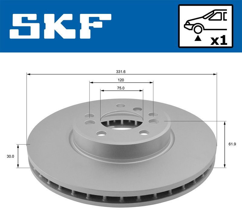 SKF VKBD80328V1 Гальмівний диск