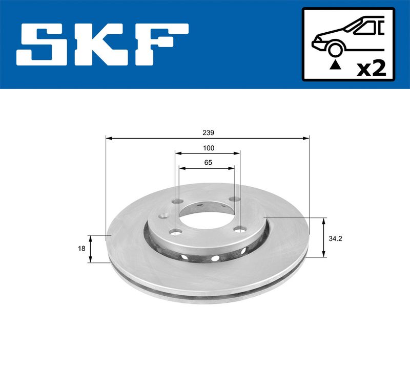 SKF VKBD80331V2 Гальмівний диск
