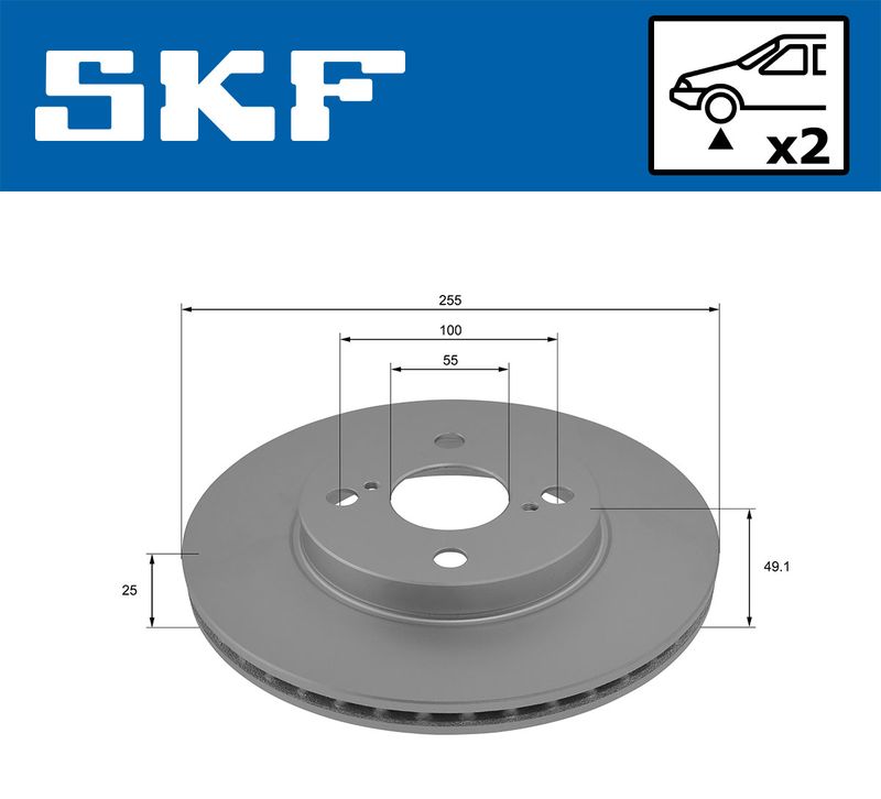 SKF VKBD80333V2 Гальмівний диск