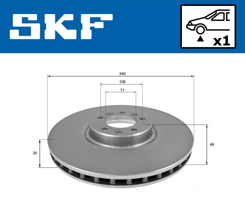 SKF VKBD80335V1 Гальмівний диск