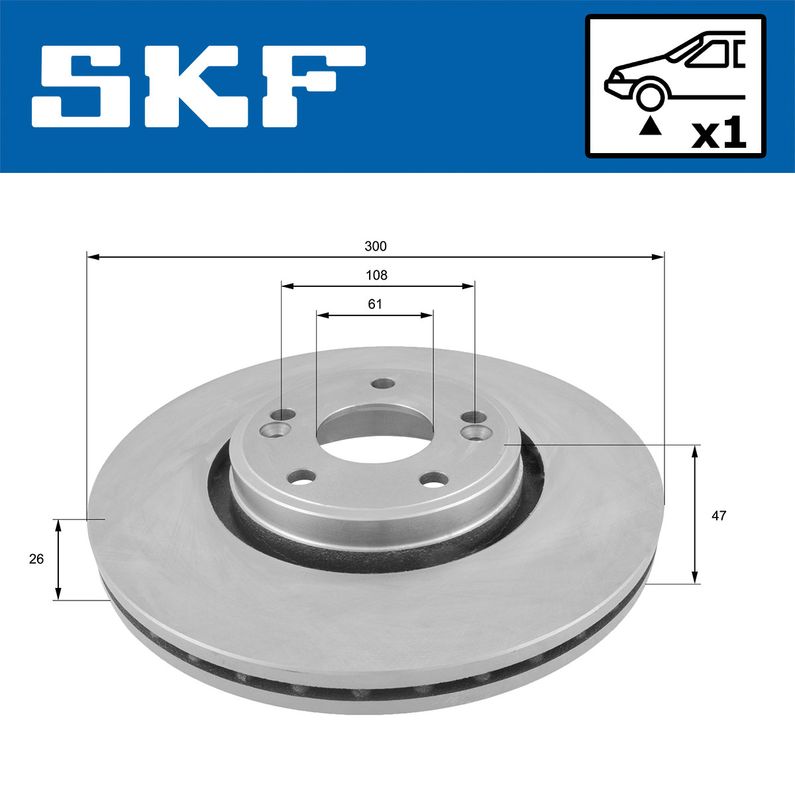 SKF VKBD80338V1 Гальмівний диск
