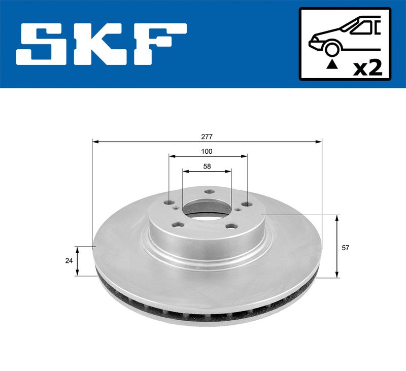SKF VKBD80341V2 Гальмівний диск