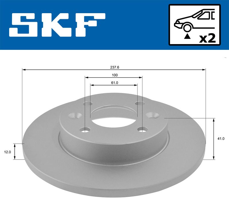 SKF VKBD80343S2 Гальмівний диск