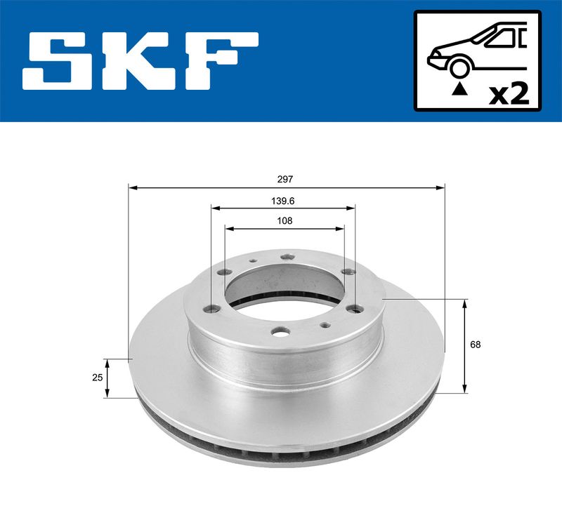 SKF VKBD80346V2 Гальмівний диск