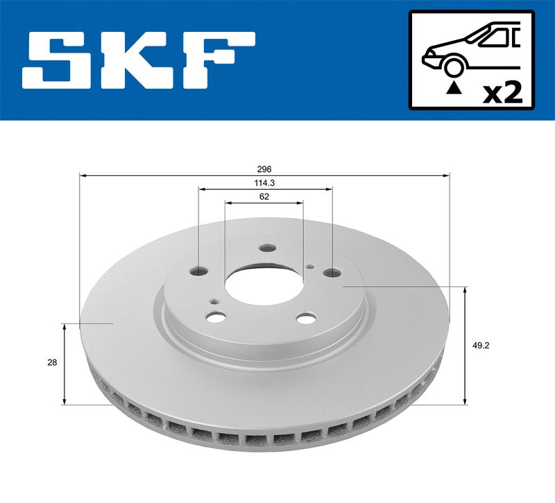 SKF VKBD80353V2 Гальмівний диск