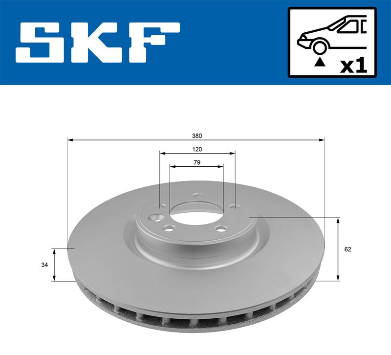 SKF VKBD80369V1 Гальмівний диск