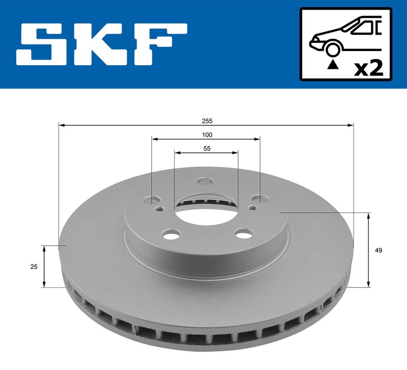 SKF VKBD80383V2 Гальмівний диск