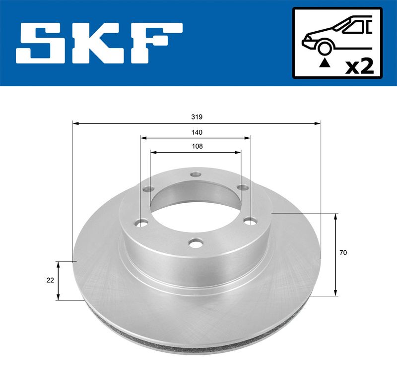 SKF VKBD80403V2 Гальмівний диск