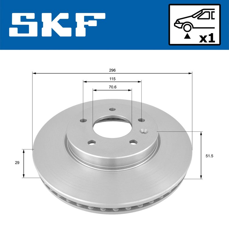 SKF VKBD80407V1 Гальмівний диск