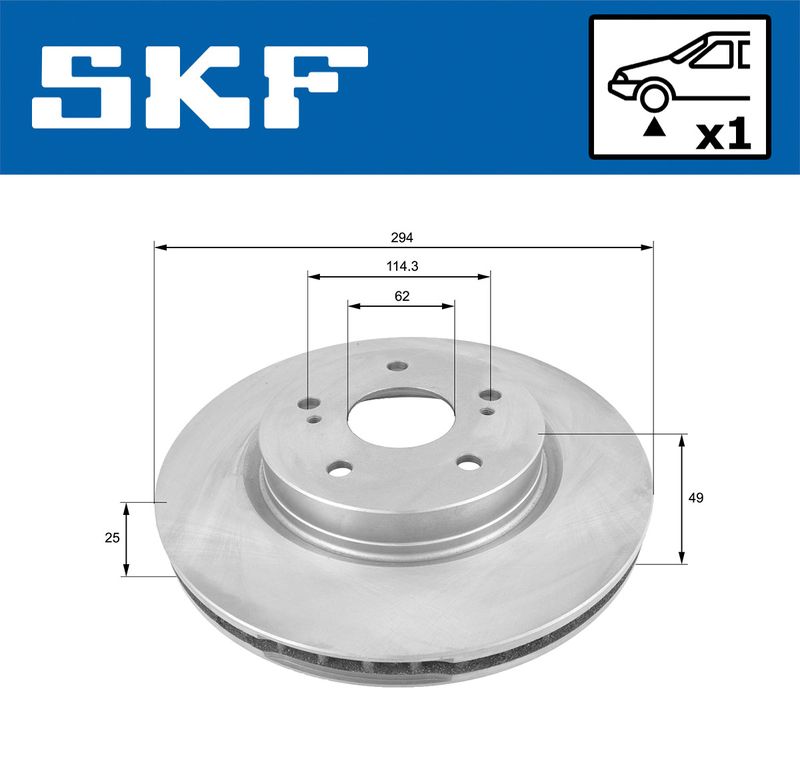 SKF VKBD80414V1 Гальмівний диск