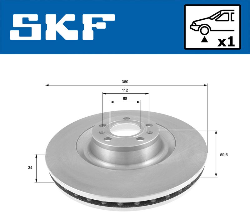 SKF VKBD80418V1 Гальмівний диск
