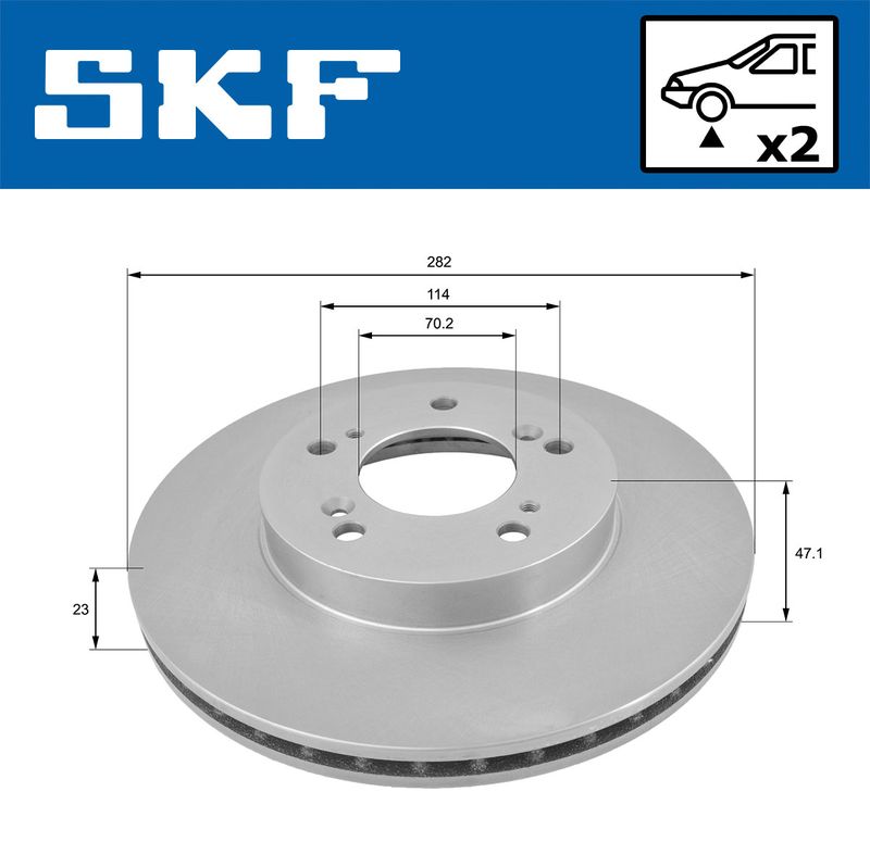 SKF VKBD80429V2 Гальмівний диск