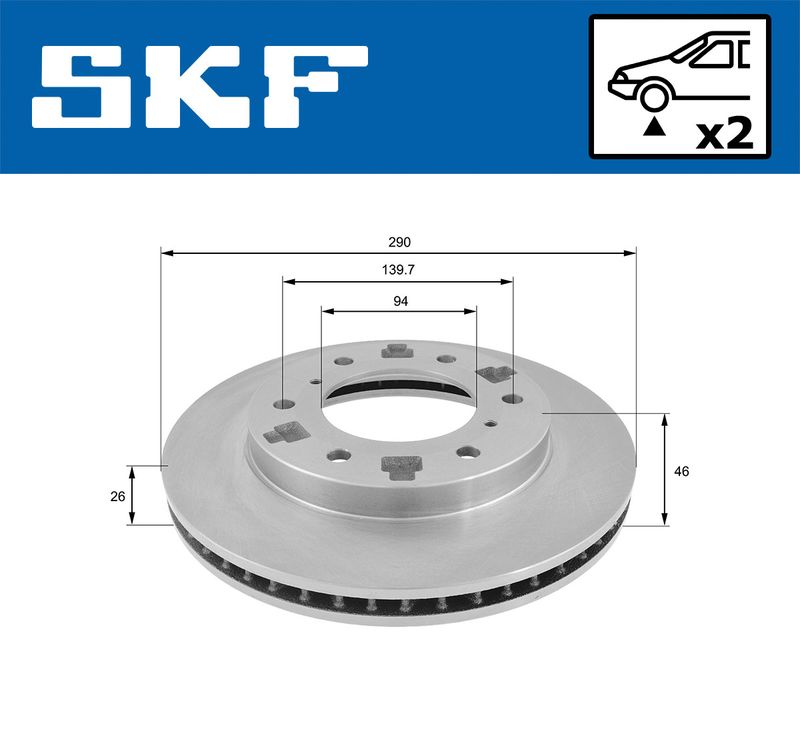 SKF VKBD80432V2 Гальмівний диск