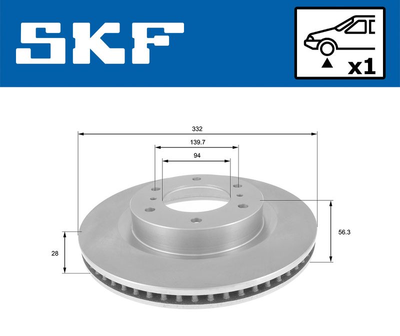SKF VKBD80433V1 Гальмівний диск