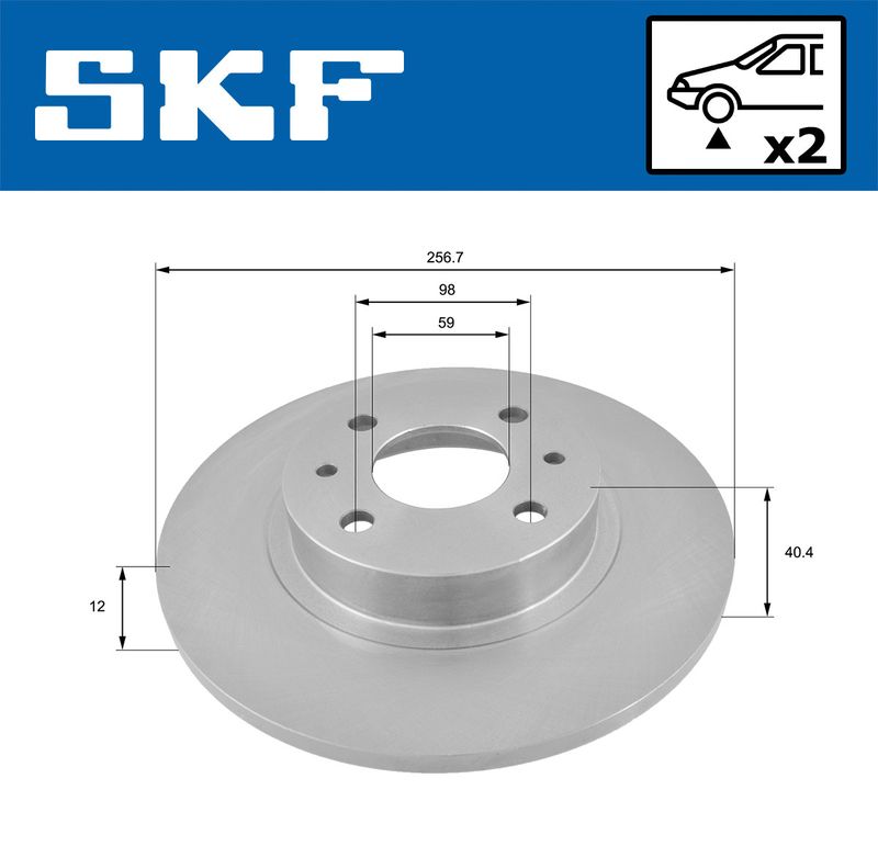 SKF VKBD80434S2 Гальмівний диск