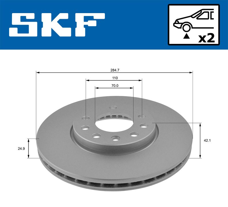 SKF VKBD80478V2 Гальмівний диск