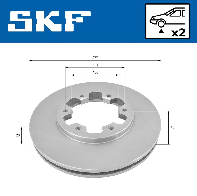 SKF VKBD80481V2 Гальмівний диск