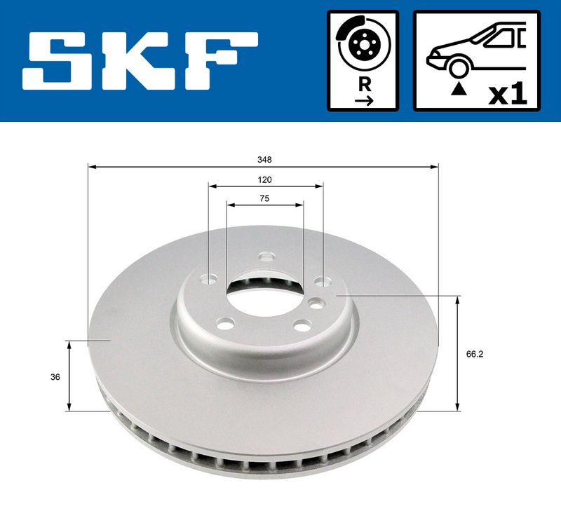 SKF VKBD80484V1 Гальмівний диск