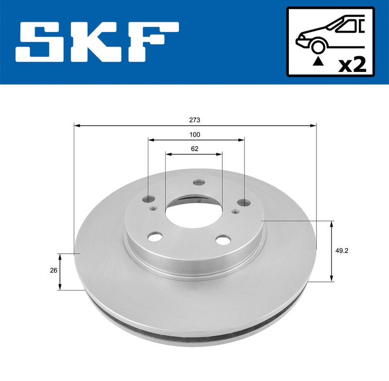 SKF VKBD80494V2 Гальмівний диск