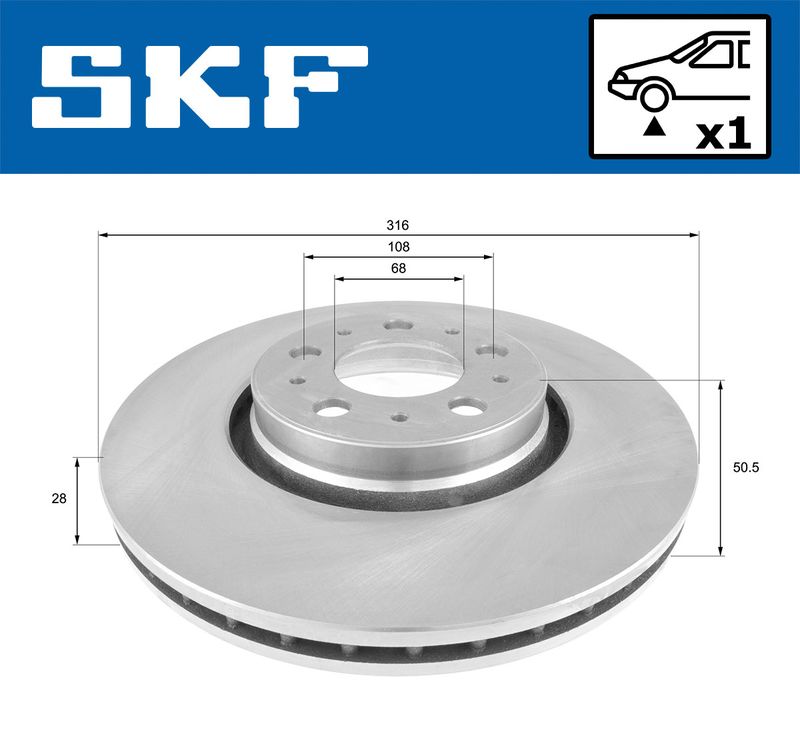 SKF VKBD80522V1 Гальмівний диск