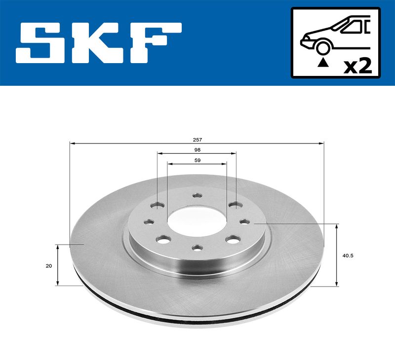 SKF VKBD80524V2 Гальмівний диск