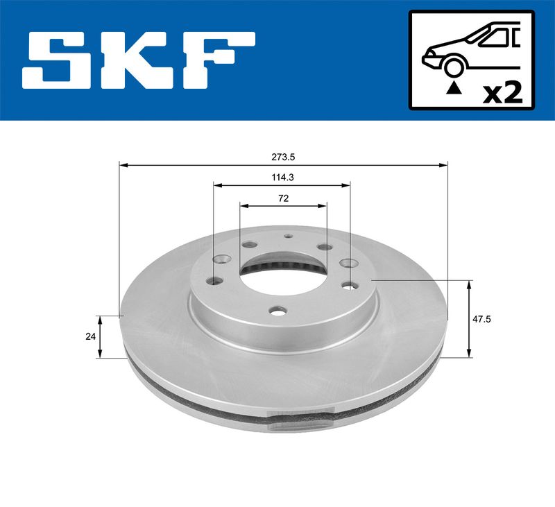 SKF VKBD80527V2 Гальмівний диск