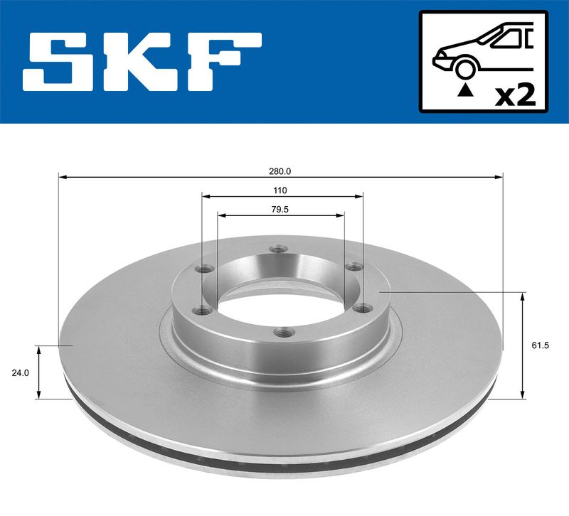 SKF VKBD80534V2 Гальмівний диск