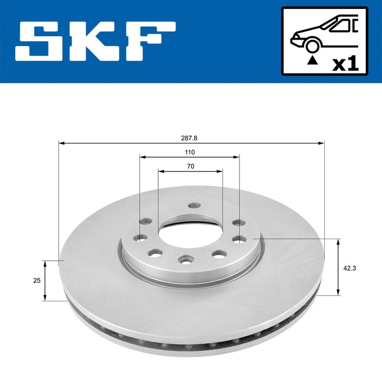 SKF VKBD80549V1 Гальмівний диск