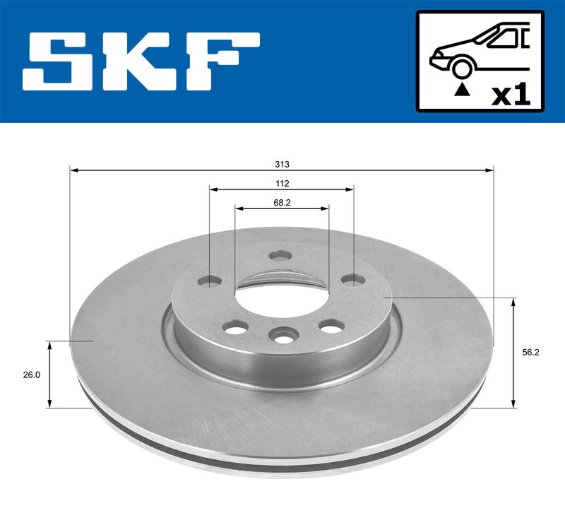 SKF VKBD80557V1 Гальмівний диск