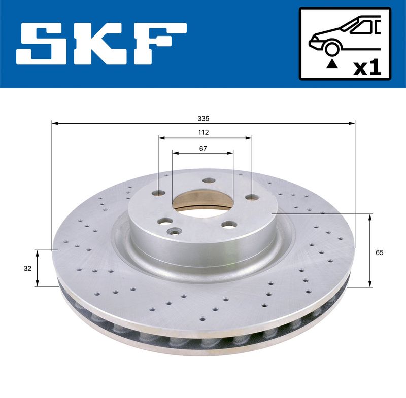 SKF VKBD80559V1 Гальмівний диск