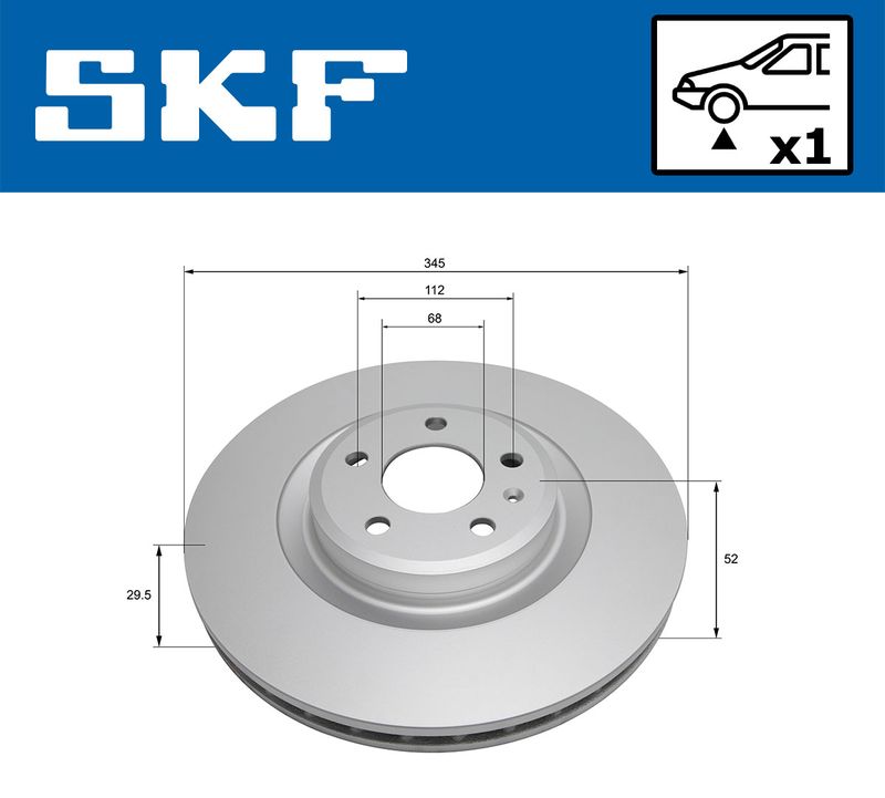 SKF VKBD80562V1 Гальмівний диск