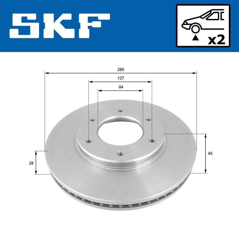 SKF VKBD80591V2 Гальмівний диск