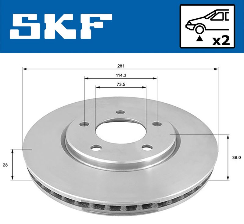 SKF VKBD80594V2 Гальмівний диск