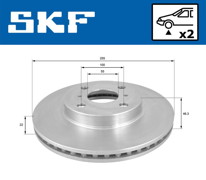 SKF VKBD80617V2 Гальмівний диск
