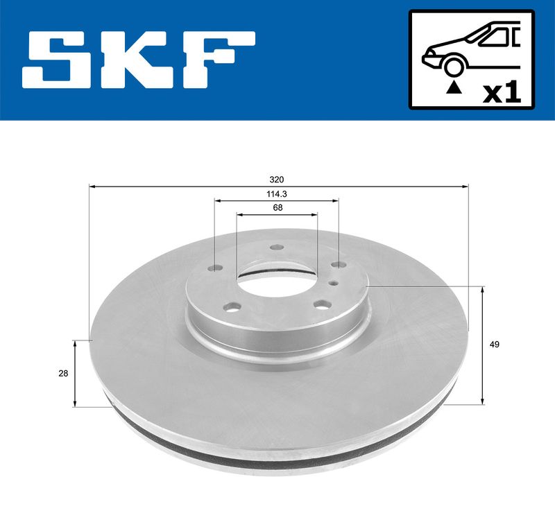 SKF VKBD80633V1 Гальмівний диск