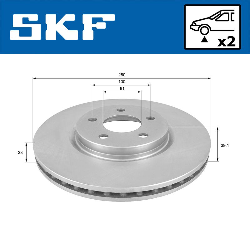 SKF VKBD80663V2 Гальмівний диск