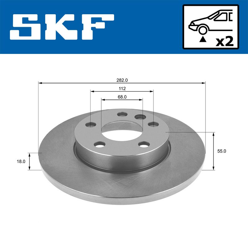 SKF VKBD80681S2 Гальмівний диск