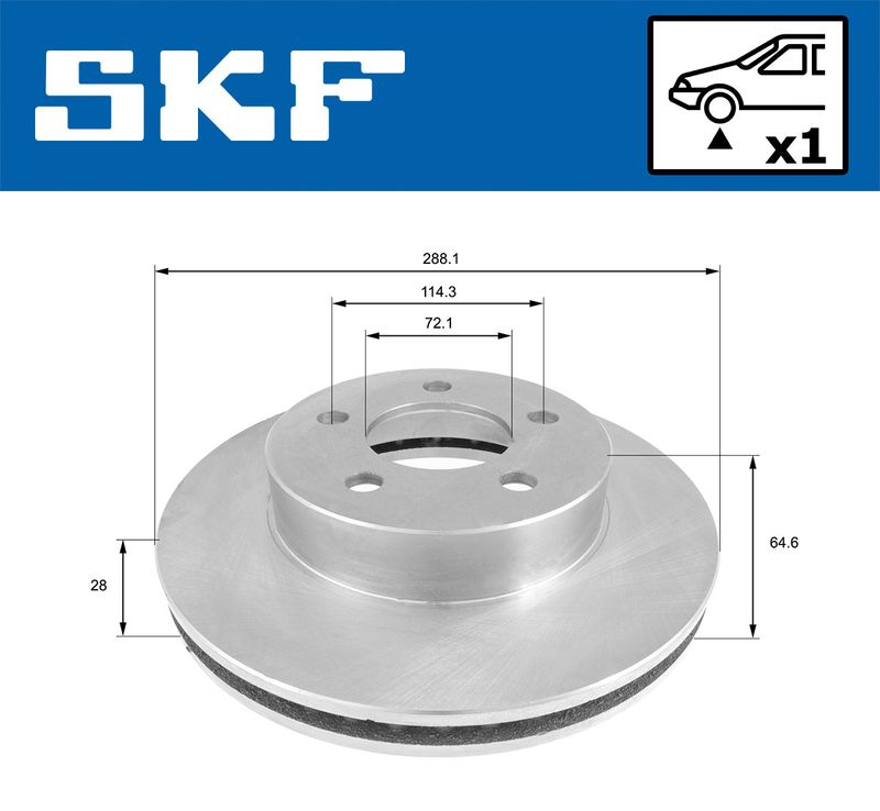 SKF VKBD80737V1 Гальмівний диск