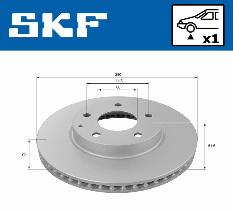 SKF VKBD80739V1 Гальмівний диск