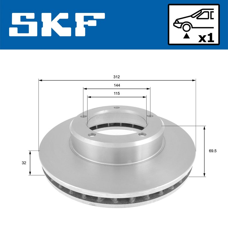 SKF VKBD80749V1 Гальмівний диск