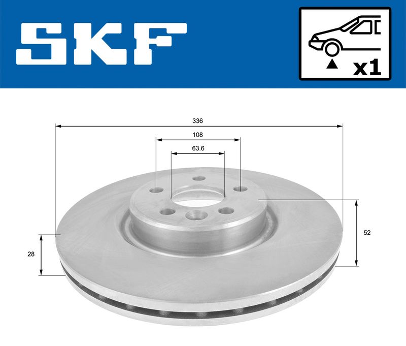 SKF VKBD80786V1 Гальмівний диск