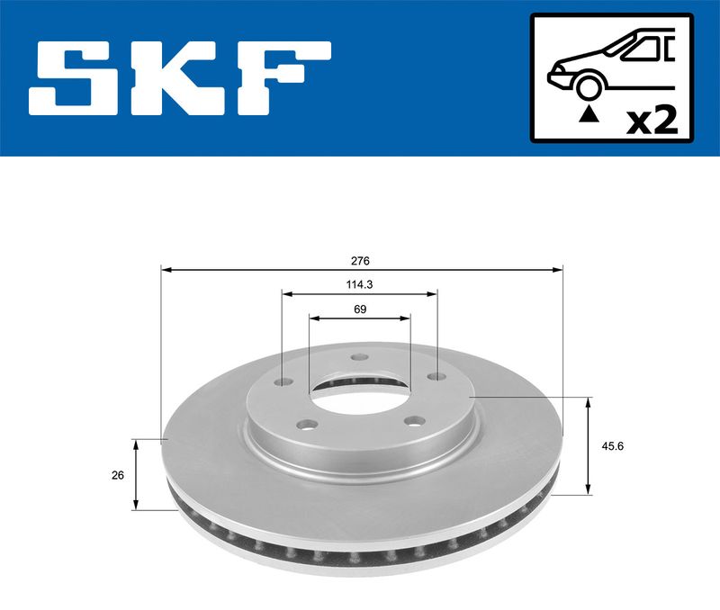 SKF VKBD80798V2 Гальмівний диск