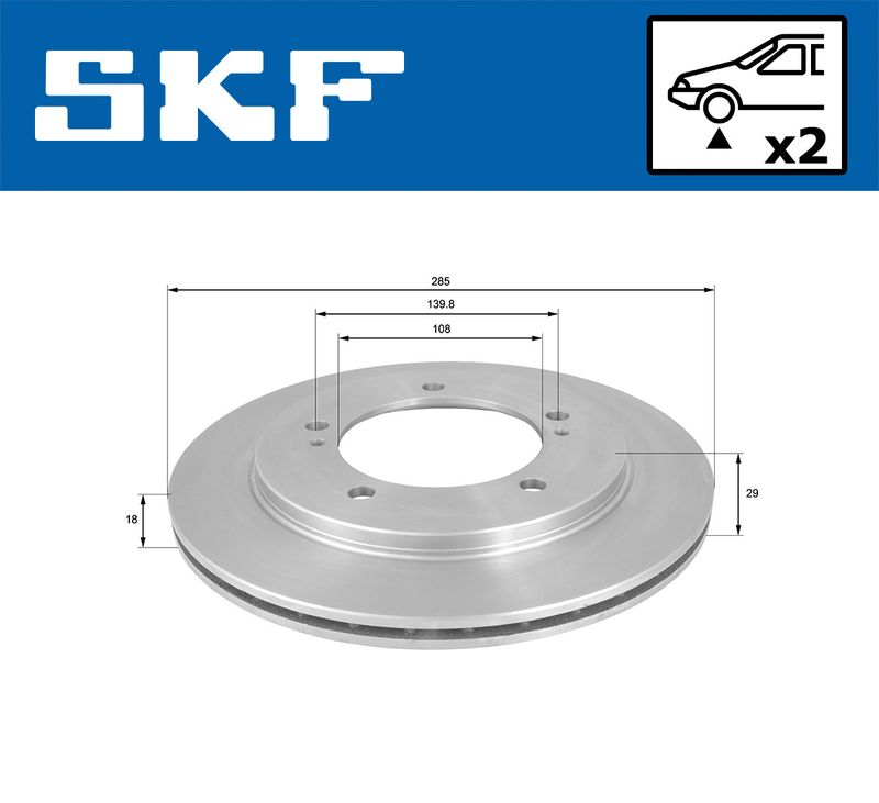 SKF VKBD80813V2 Гальмівний диск