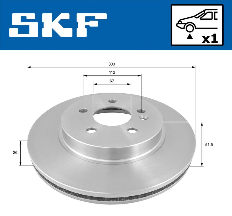 SKF VKBD80814V1 Гальмівний диск