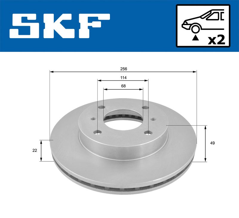 SKF VKBD80828V2 Гальмівний диск