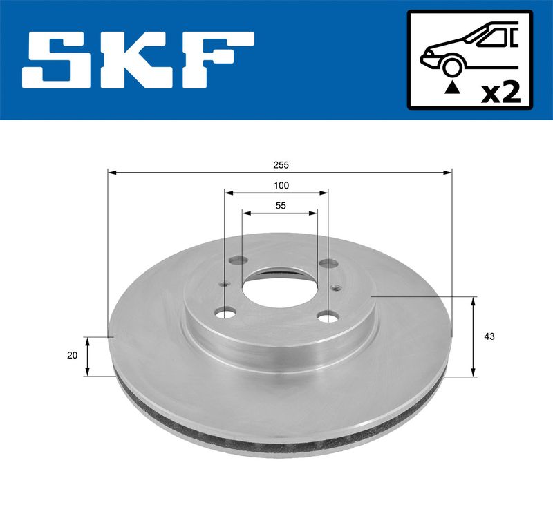 SKF VKBD80839V2 Гальмівний диск