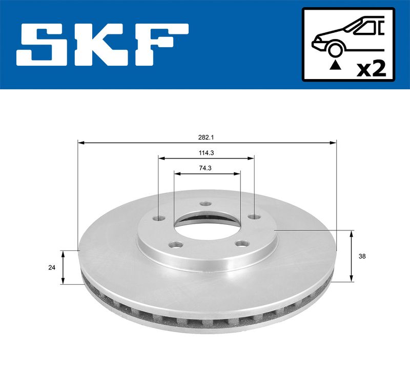 SKF VKBD80906V2 Гальмівний диск